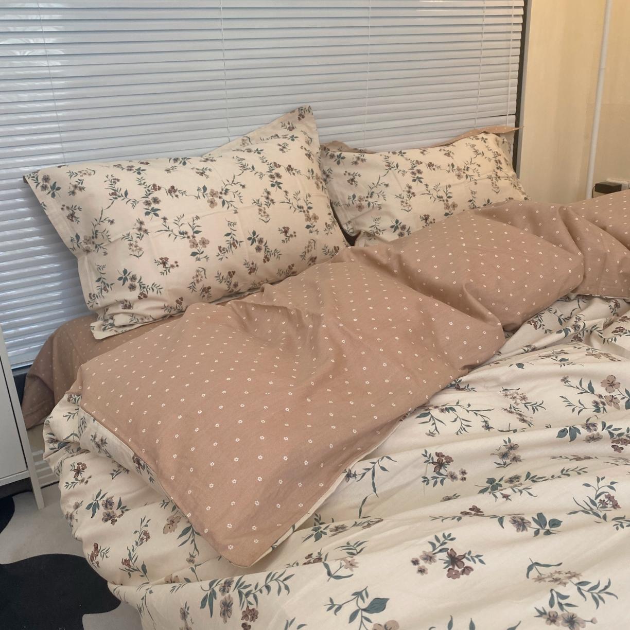 91家纺网 家纺一手货源 找家纺 柠馨 2023新款 13376全棉印花三件套学生季三件套 沐风