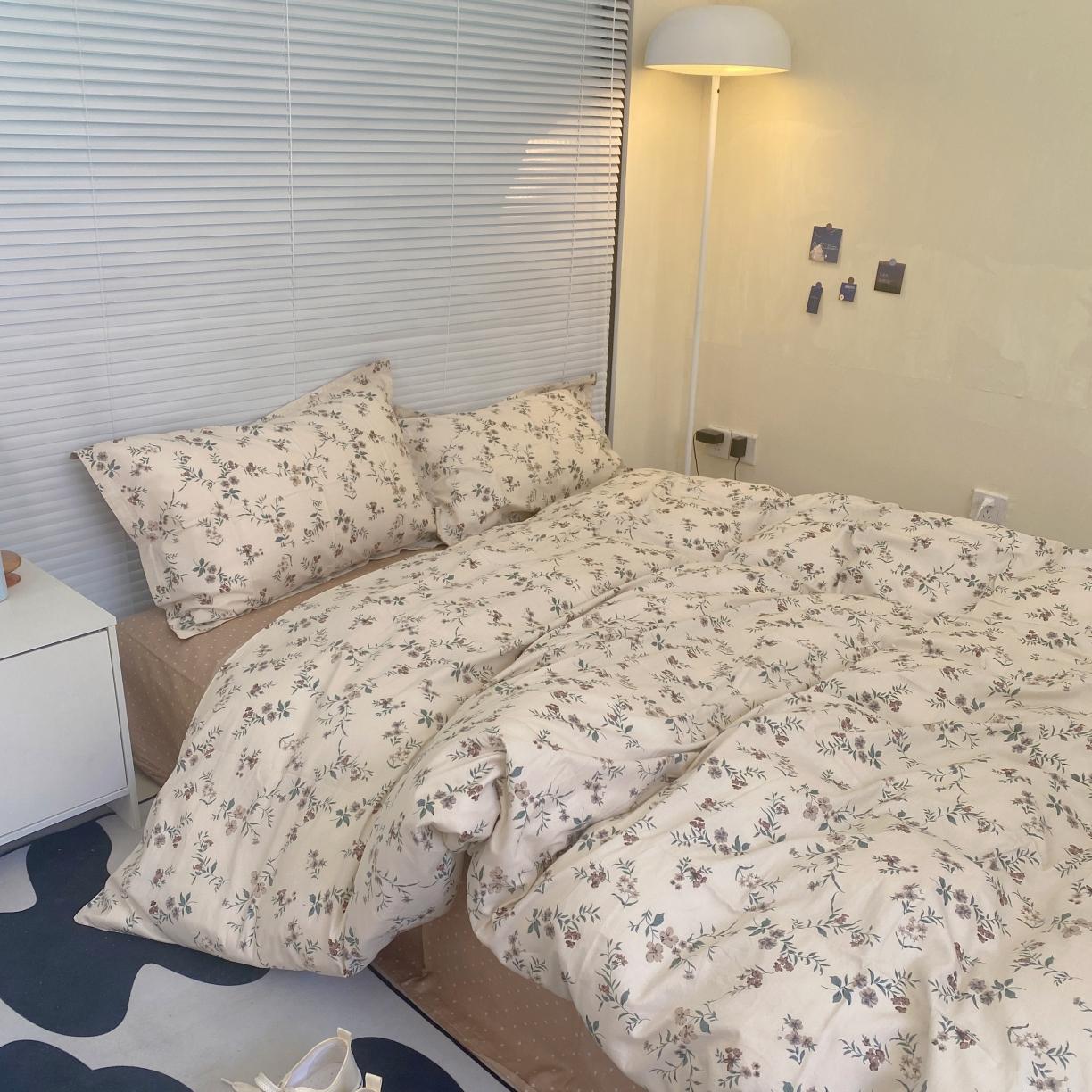 91家纺网 家纺一手货源 找家纺 柠馨 2023新款 13376全棉印花三件套学生季三件套 沐风