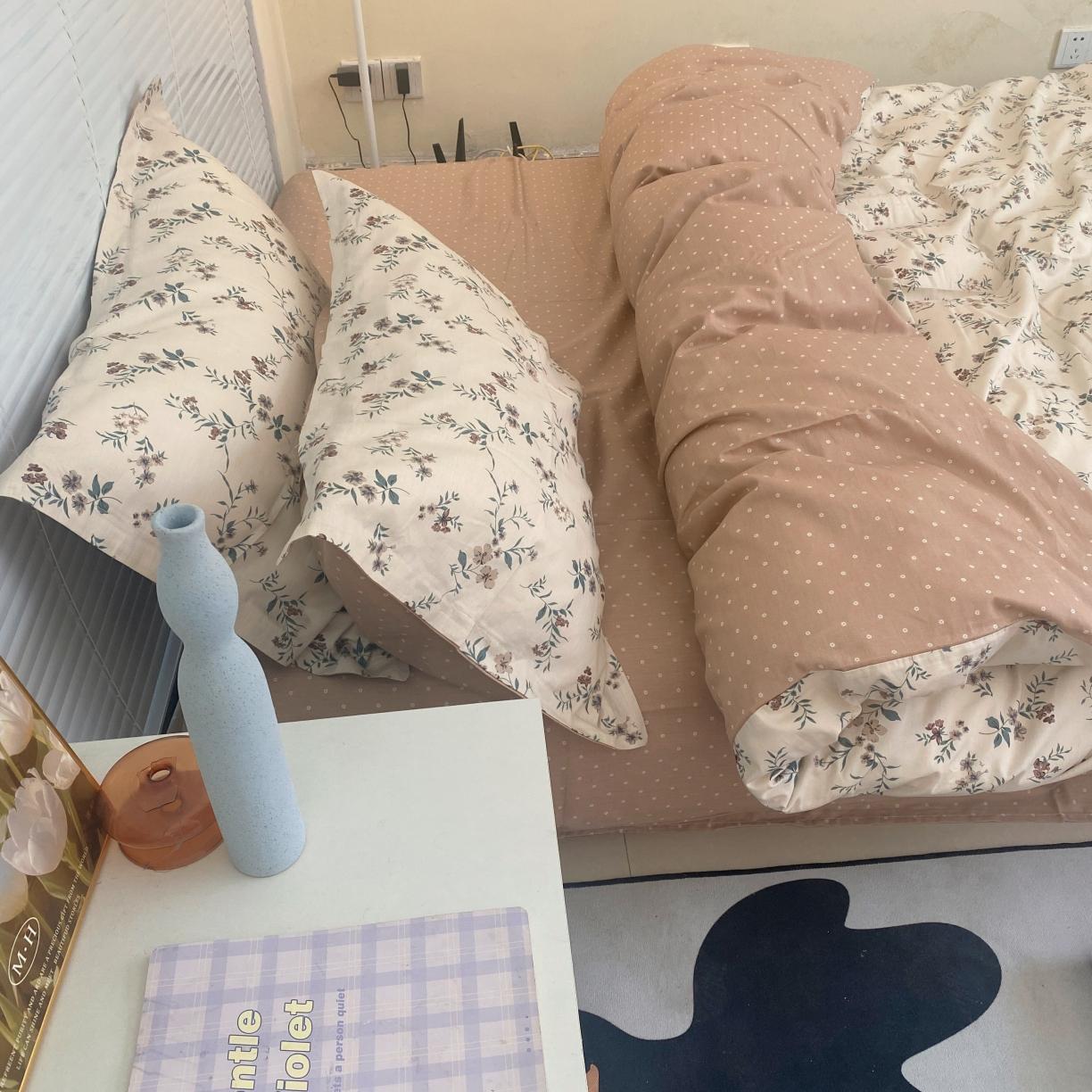 91家纺网 家纺一手货源 找家纺 柠馨 2023新款 13376全棉印花三件套学生季三件套 沐风