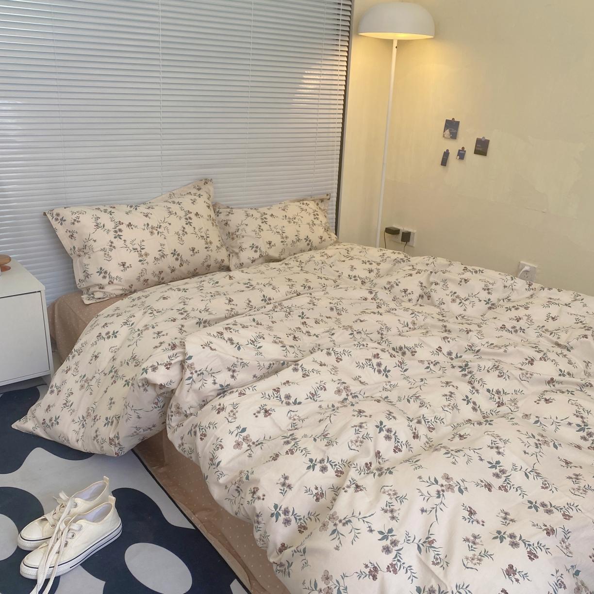 91家纺网 家纺一手货源 找家纺 柠馨 2023新款 13376全棉印花三件套学生季三件套 沐风