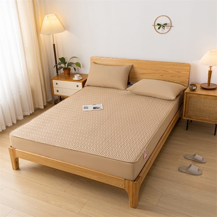 91家纺网 家纺一手货源 找家纺 鑫钰 2023新款经典款防水床笠 金典款-卡其