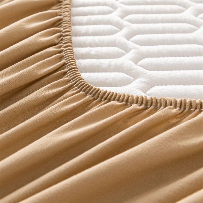 91家纺网 家纺一手货源 找家纺 鑫钰 2023新款经典款防水床笠 金典款-卡其