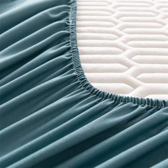 91家纺网 家纺一手货源 找家纺 鑫钰 2023新款经典款防水床笠 金典款-清澈蓝