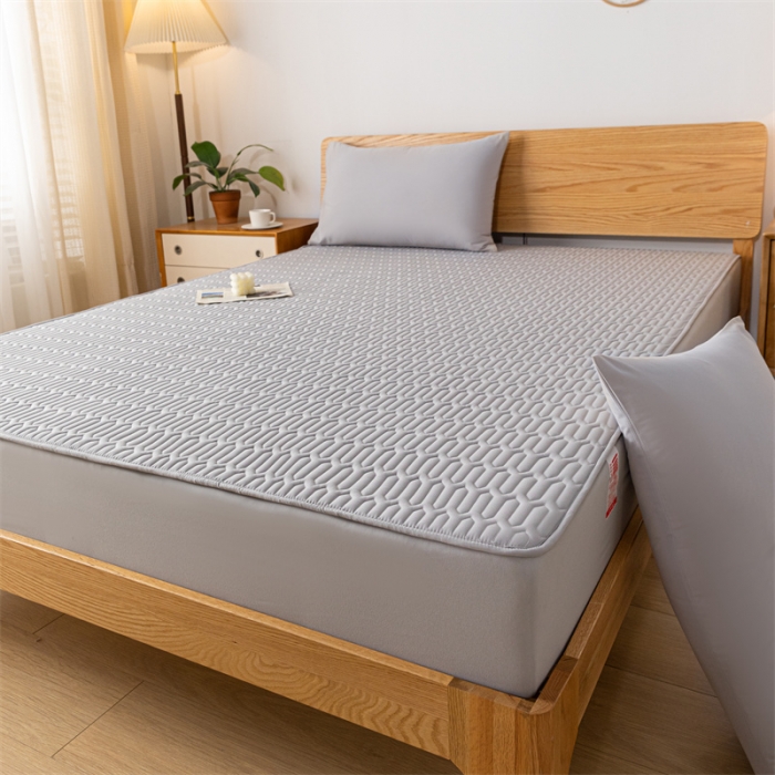 91家纺网 家纺一手货源 找家纺 鑫钰 2023新款经典款防水床笠 金典款-绅士灰