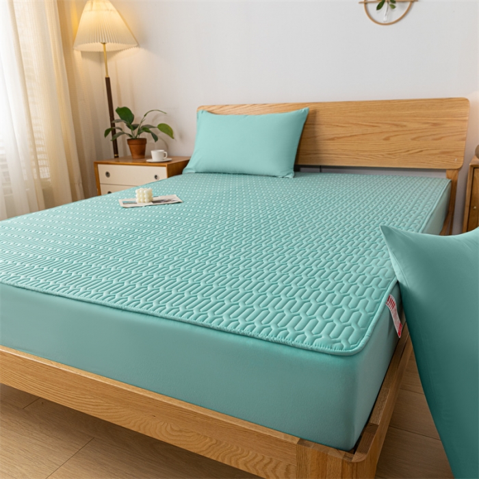 91家纺网 家纺一手货源 找家纺 鑫钰 2023新款经典款防水床笠 金典款-天空蓝