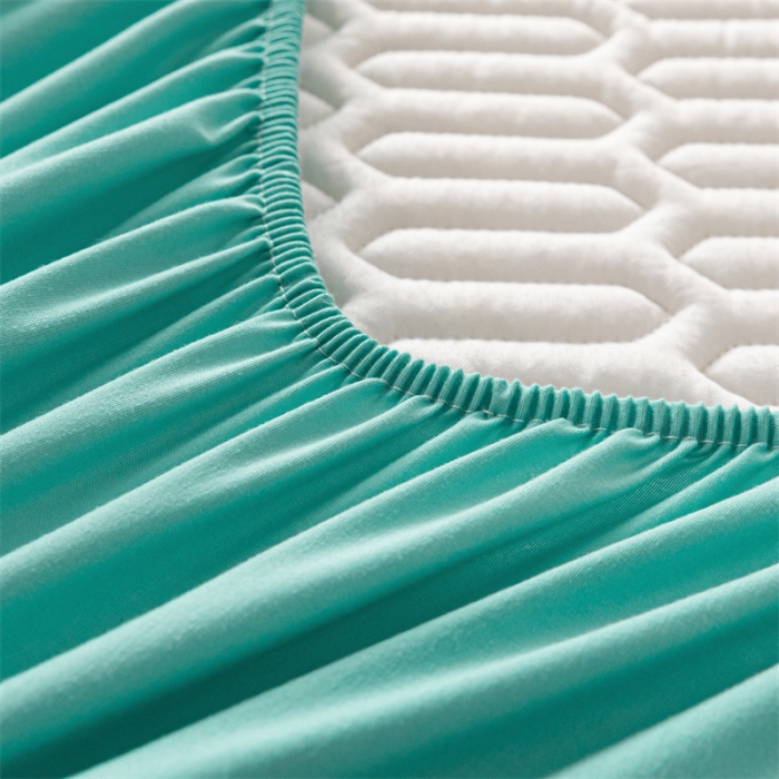 91家纺网 家纺一手货源 找家纺 鑫钰 2023新款经典款防水床笠 金典款-天空蓝