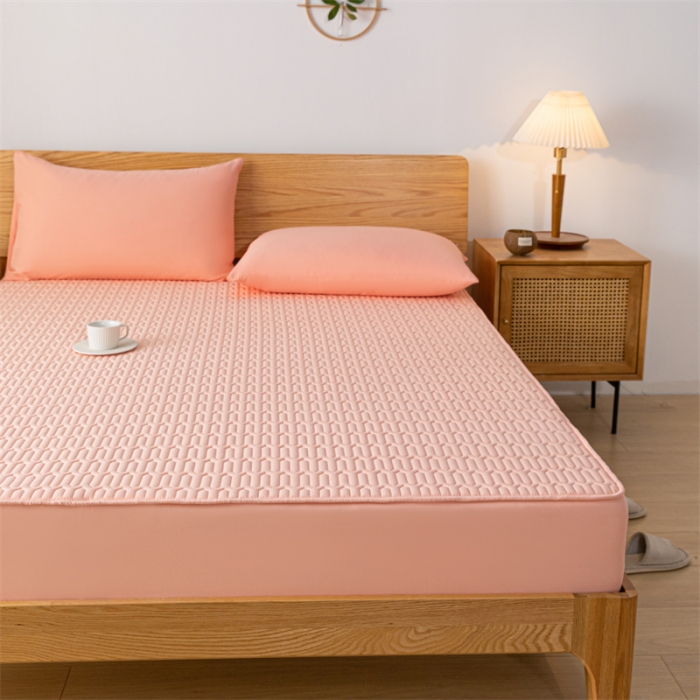 91家纺网 家纺一手货源 找家纺 鑫钰 2023新款经典款防水床笠 金典款-相思粉