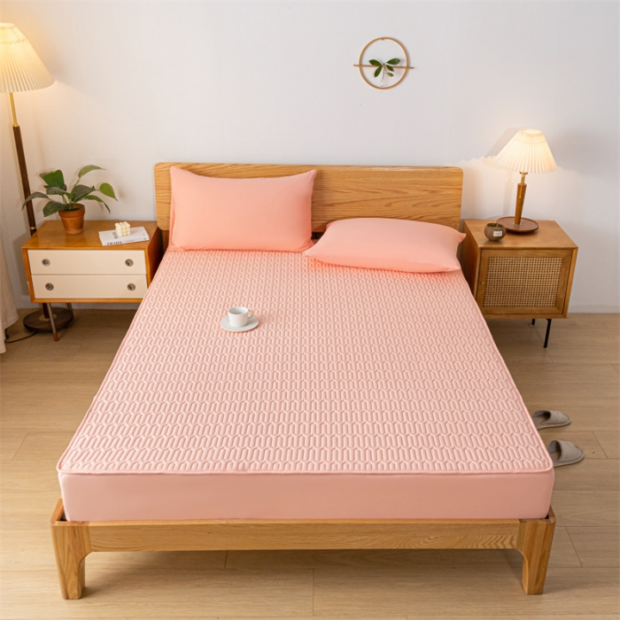 91家纺网 家纺一手货源 找家纺 鑫钰 2023新款经典款防水床笠 金典款-相思粉