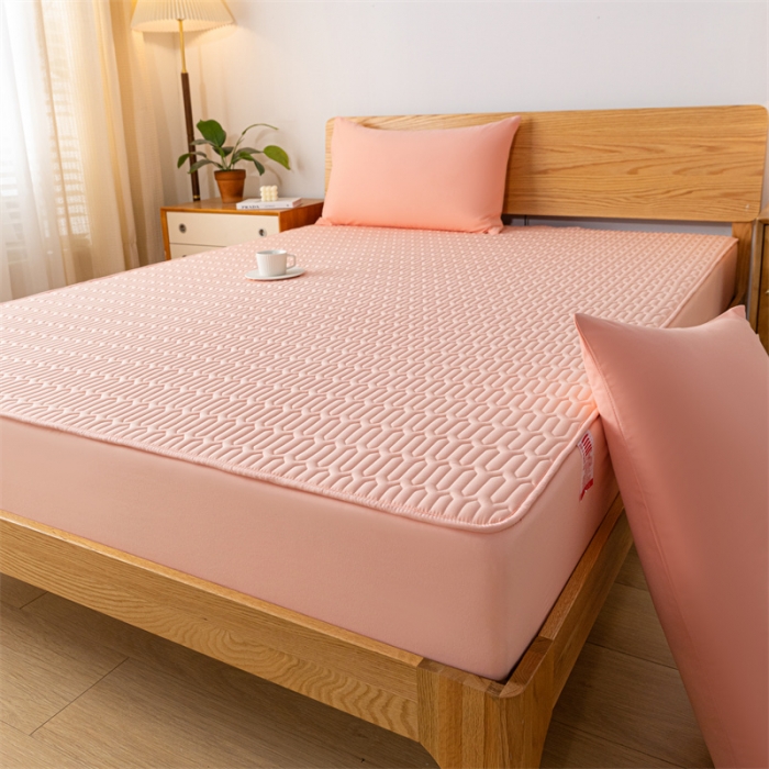 91家纺网 家纺一手货源 找家纺 鑫钰 2023新款经典款防水床笠 金典款-相思粉