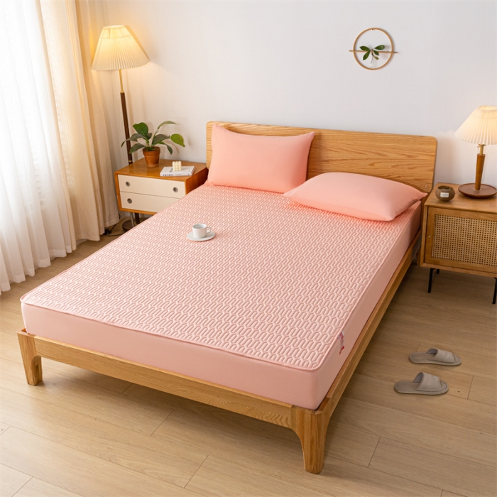 91家纺网 家纺一手货源 找家纺 鑫钰 2023新款经典款防水床笠 金典款-相思粉