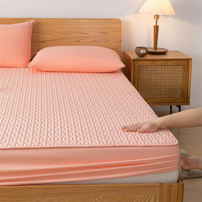 91家纺网 家纺一手货源 找家纺 鑫钰 2023新款经典款防水床笠 金典款-相思粉