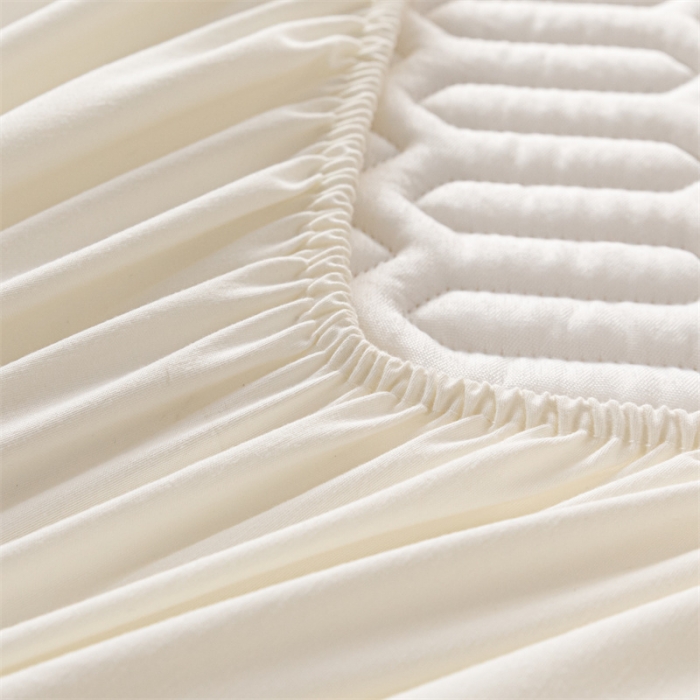 91家纺网 家纺一手货源 找家纺 鑫钰 2023新款经典款防水床笠 金典款-优雅白