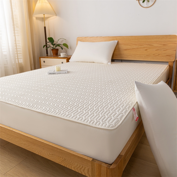 91家纺网 家纺一手货源 找家纺 鑫钰 2023新款经典款防水床笠 金典款-优雅白