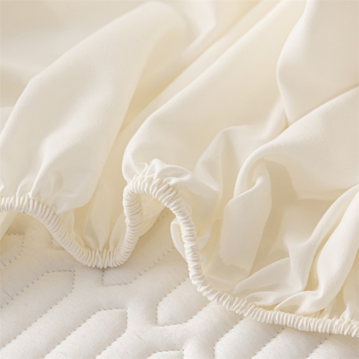 91家纺网 家纺一手货源 找家纺 鑫钰 2023新款经典款防水床笠 金典款-优雅白