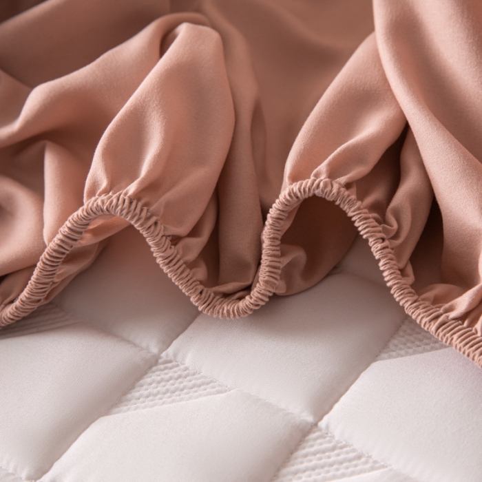 91家纺网 家纺一手货源 找家纺 鑫钰 2023新款菱形格防水床笠 菱形格-豆沙