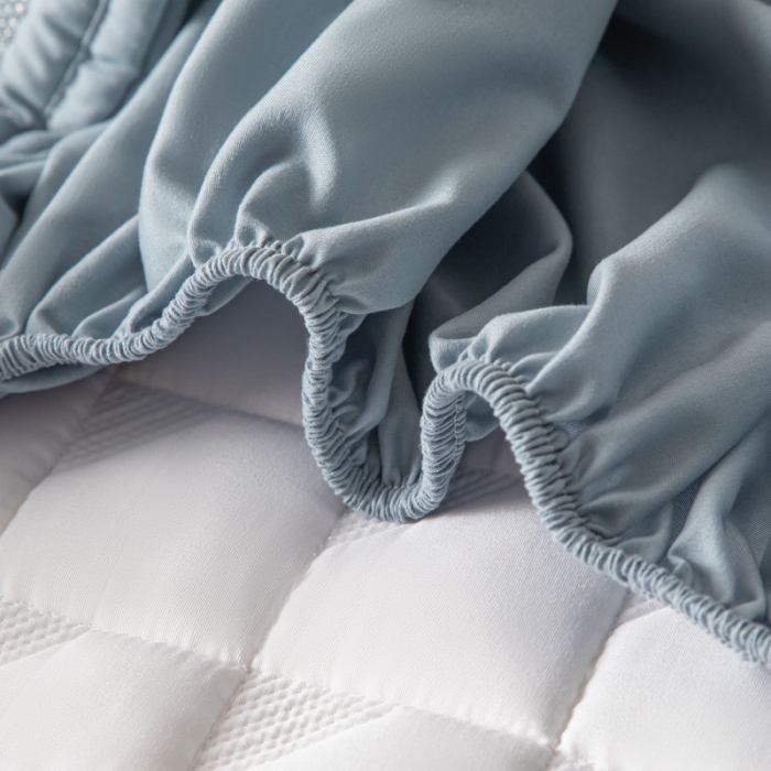 91家纺网 家纺一手货源 找家纺 鑫钰 2023新款菱形格防水床笠 菱形格-湖蓝