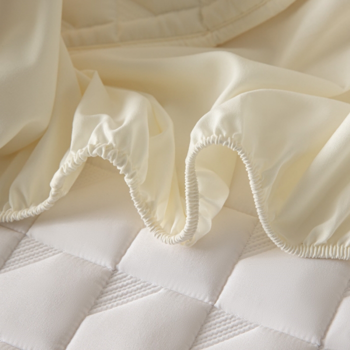 91家纺网 家纺一手货源 找家纺 鑫钰 2023新款菱形格防水床笠 菱形格-奶昔白