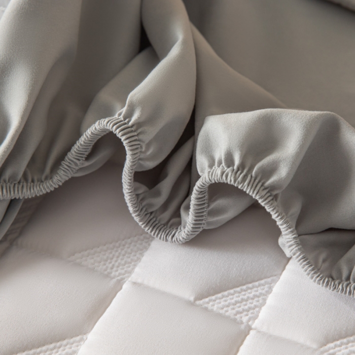 91家纺网 家纺一手货源 找家纺 鑫钰 2023新款菱形格防水床笠 菱形格-绅士灰