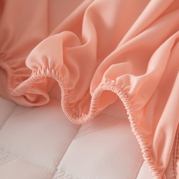 91家纺网 家纺一手货源 找家纺 鑫钰 2023新款菱形格防水床笠 菱形格-玉颜粉