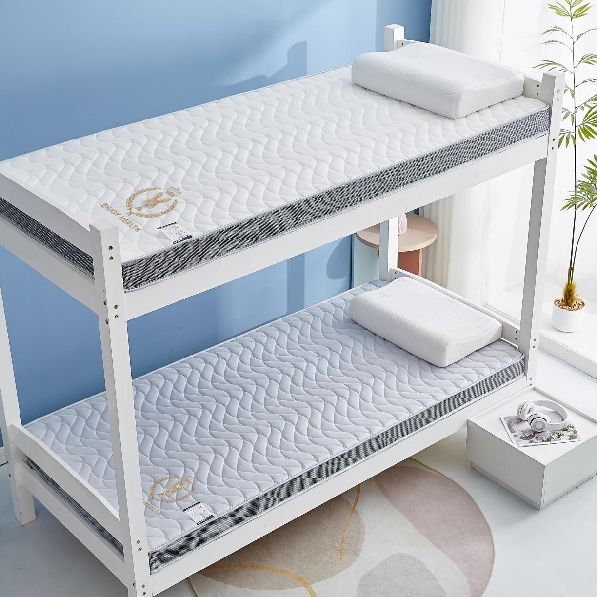 91家纺网 家纺一手货源 找家纺 鹿辉 2023新款烫画牛奶丝立体床垫学生款 如意兔白波浪