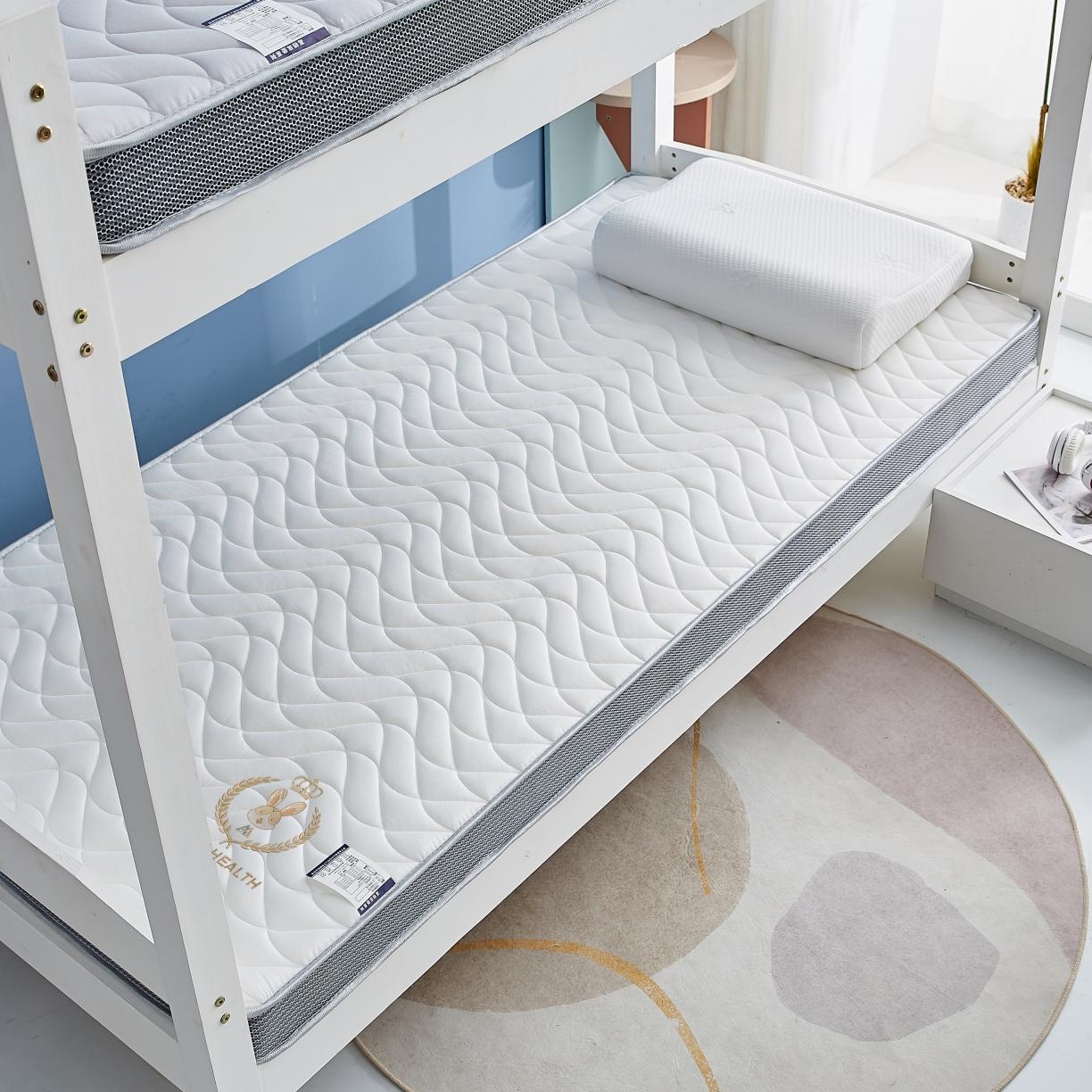 91家纺网 家纺一手货源 找家纺 鹿辉 2023新款烫画牛奶丝立体床垫学生款 如意兔白波浪