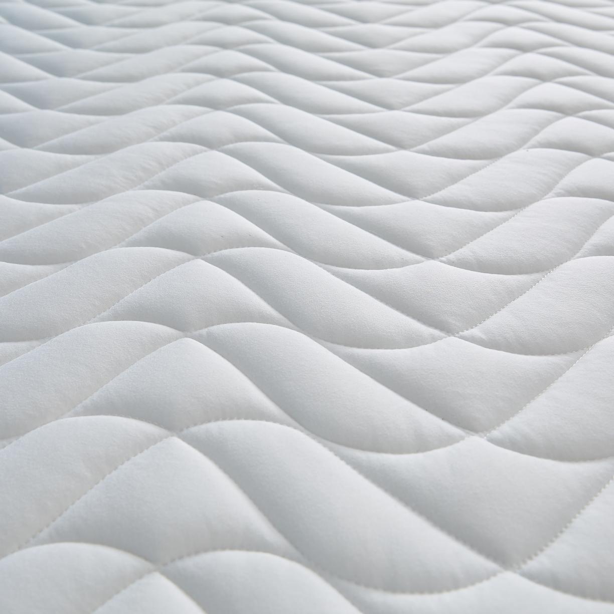 91家纺网 家纺一手货源 找家纺 鹿辉 2023新款烫画牛奶丝立体床垫学生款 如意兔白波浪