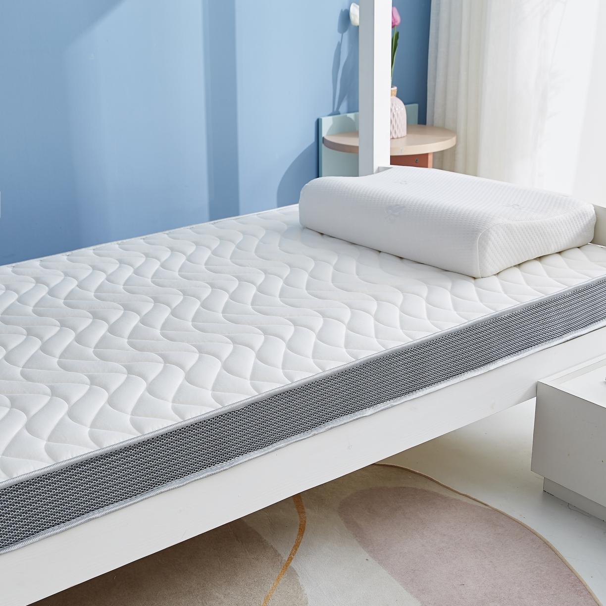 91家纺网 家纺一手货源 找家纺 鹿辉 2023新款烫画牛奶丝立体床垫学生款 如意兔白波浪