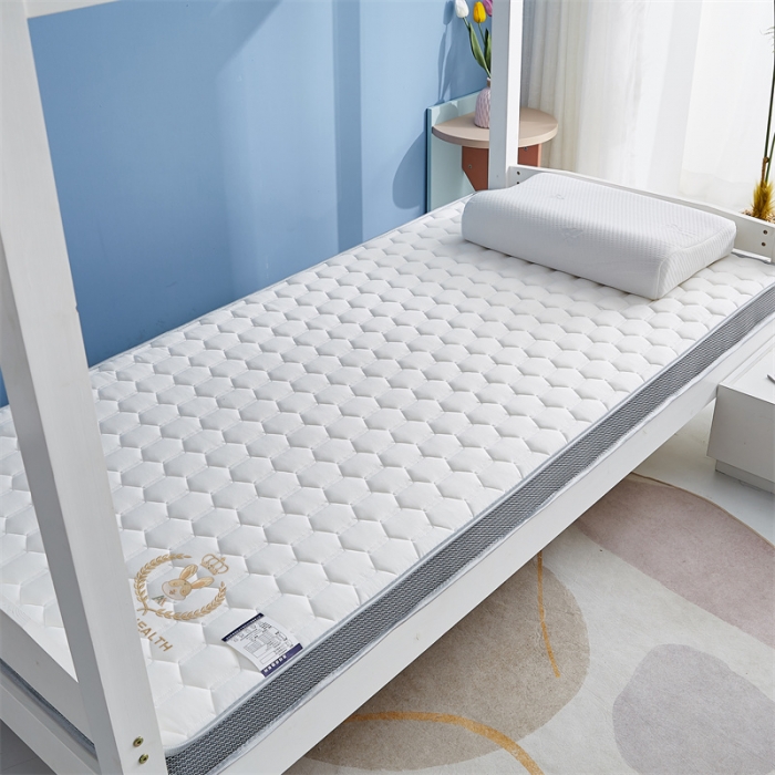 91家纺网 家纺一手货源 找家纺 鹿辉 2023新款烫画牛奶丝立体床垫学生款 如意兔白足球