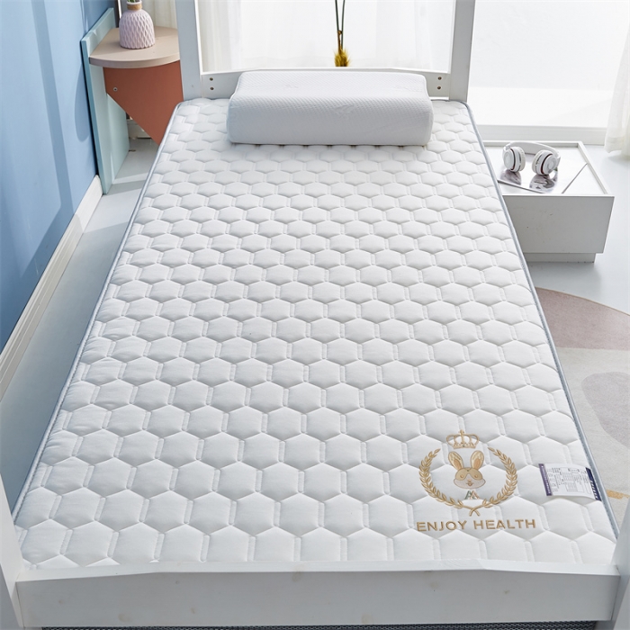 91家纺网 家纺一手货源 找家纺 鹿辉 2023新款烫画牛奶丝立体床垫学生款 如意兔白足球