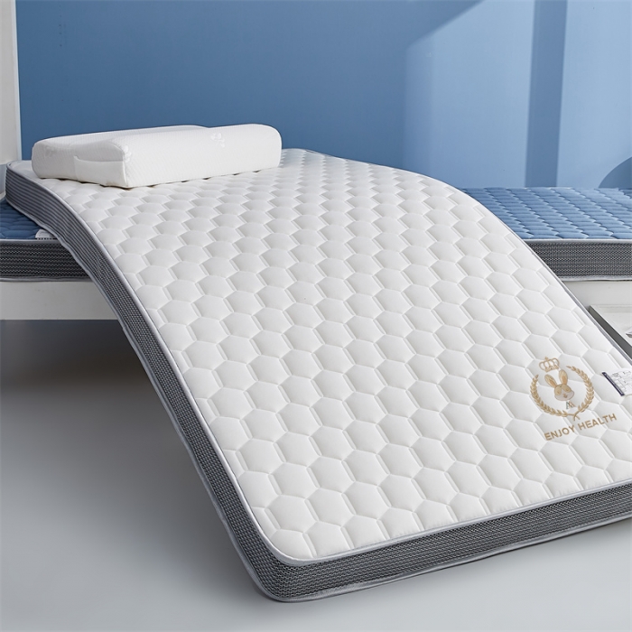 91家纺网 家纺一手货源 找家纺 鹿辉 2023新款烫画牛奶丝立体床垫学生款 如意兔白足球