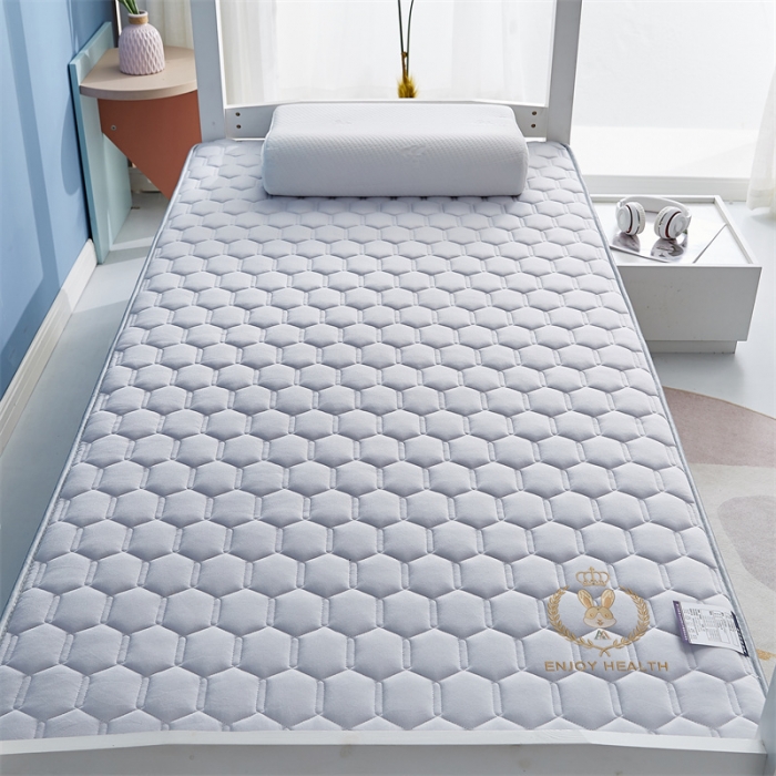 91家纺网 家纺一手货源 找家纺 鹿辉 2023新款烫画牛奶丝立体床垫学生款 如意兔灰足球