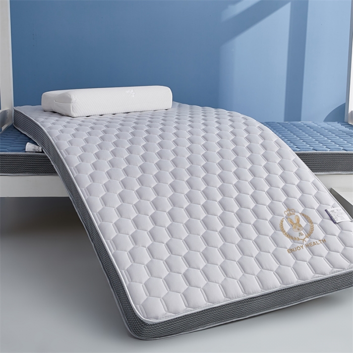 91家纺网 家纺一手货源 找家纺 鹿辉 2023新款烫画牛奶丝立体床垫学生款 如意兔灰足球