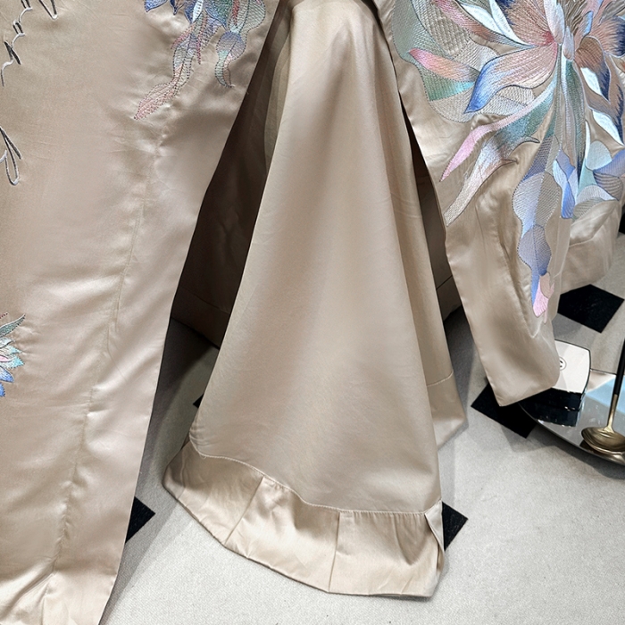 91家纺网 家纺一手货源 找家纺 宅家居 2024轻奢小香风纯棉长绒棉四件套奥菲亚系列 奥菲亚-香槟金