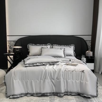 91家纺网 家纺一手货源 找家纺 （总）富米莱（原臻工厂）2023新款同心结韩版水洗天丝夏被四件套