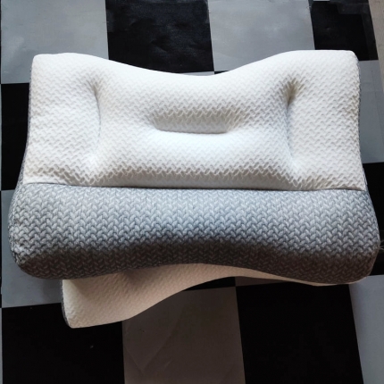 可可枕芯 反牵引枕头修正护颈椎保健枕针织透气大豆单人枕