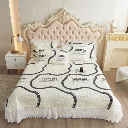 宜凡 2023新款全棉印花床盖三件套 阡陌