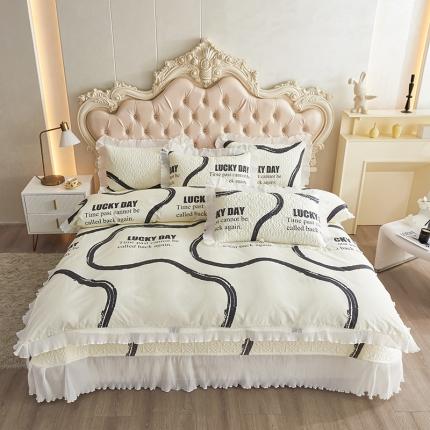 宜凡 2023新款全棉印花床盖四件套 阡陌