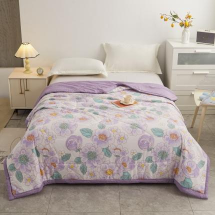 91家纺网 家纺一手货源 找家纺 易博 热卖全棉印花夏被 花晨月夕