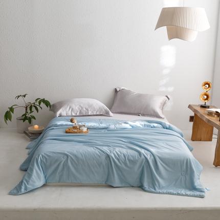 91家纺网 家纺一手货源 找家纺 珺柔 2023新款凉感丝纯色夏被--嵌绳系列 金黄