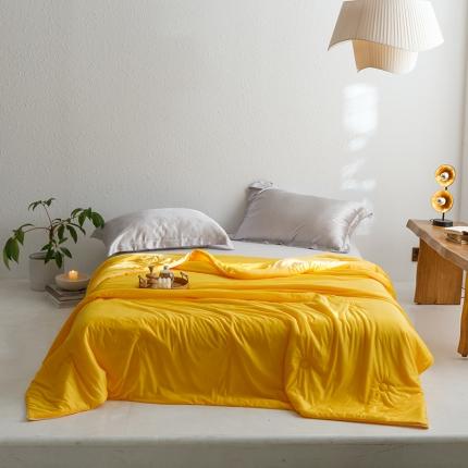 珺柔 2023新款凉感丝纯色夏被--嵌绳系列 金黄