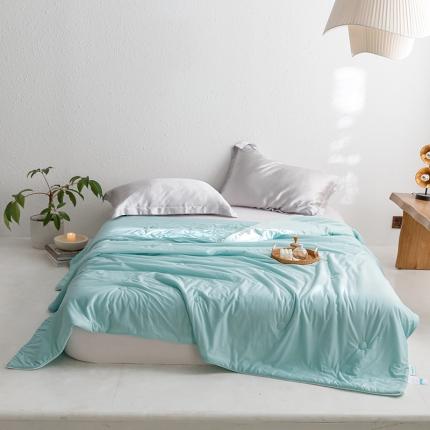 珺柔 2023新款凉感丝纯色夏被--嵌绳系列 水绿