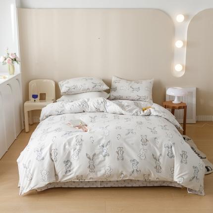 91家纺网 家纺一手货源 找家纺 2023新款40支纱全棉13070锁边工艺款四件套系列 嘉兰