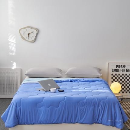 91家纺网 家纺一手货源 找家纺 暖生活 2024新款天山锦凉感丝超柔西瓜凉被夏被 瓜瓜蓝