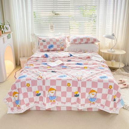 91家纺网 家纺一手货源 找家纺 （总）莱宁    2023直播新款13070喷气全棉夏被四件套空调被子