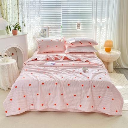 91家纺网 家纺一手货源 找家纺 （总）莱宁    2023直播新款13070喷气全棉夏被四件套空调被子