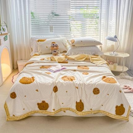 91家纺网 家纺一手货源 找家纺 （总）莱宁    2023直播新款13070喷气全棉夏被四件套空调被子