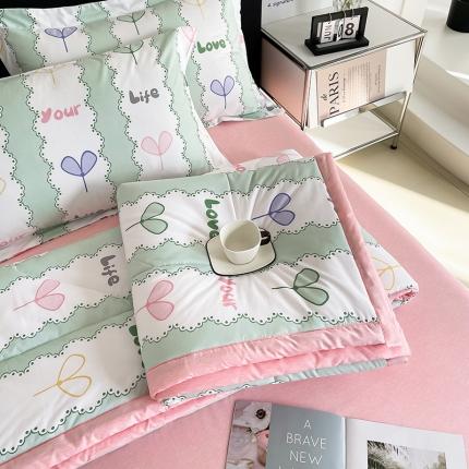 91家纺网 家纺一手货源 找家纺 （总）圣靓 2025年新款简约时尚单夏被空调被夏凉被直播供货