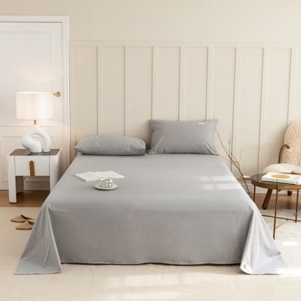 91家纺网 家纺一手货源 找家纺 （总）富瑞阁 2024新款全棉无印色拼系列单件床单