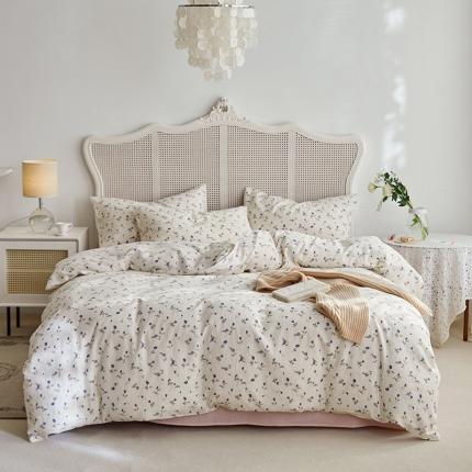 91家纺网 家纺一手货源 找家纺 （总）荣轩家居 2023新款A类全棉双层纱印花四件套