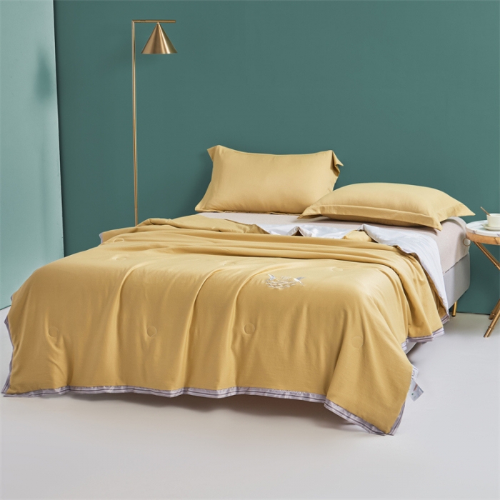 91家纺网 家纺一手货源 找家纺 畅销被业 2024新款燕窝蛋白夏被 被子被芯 大麦黄